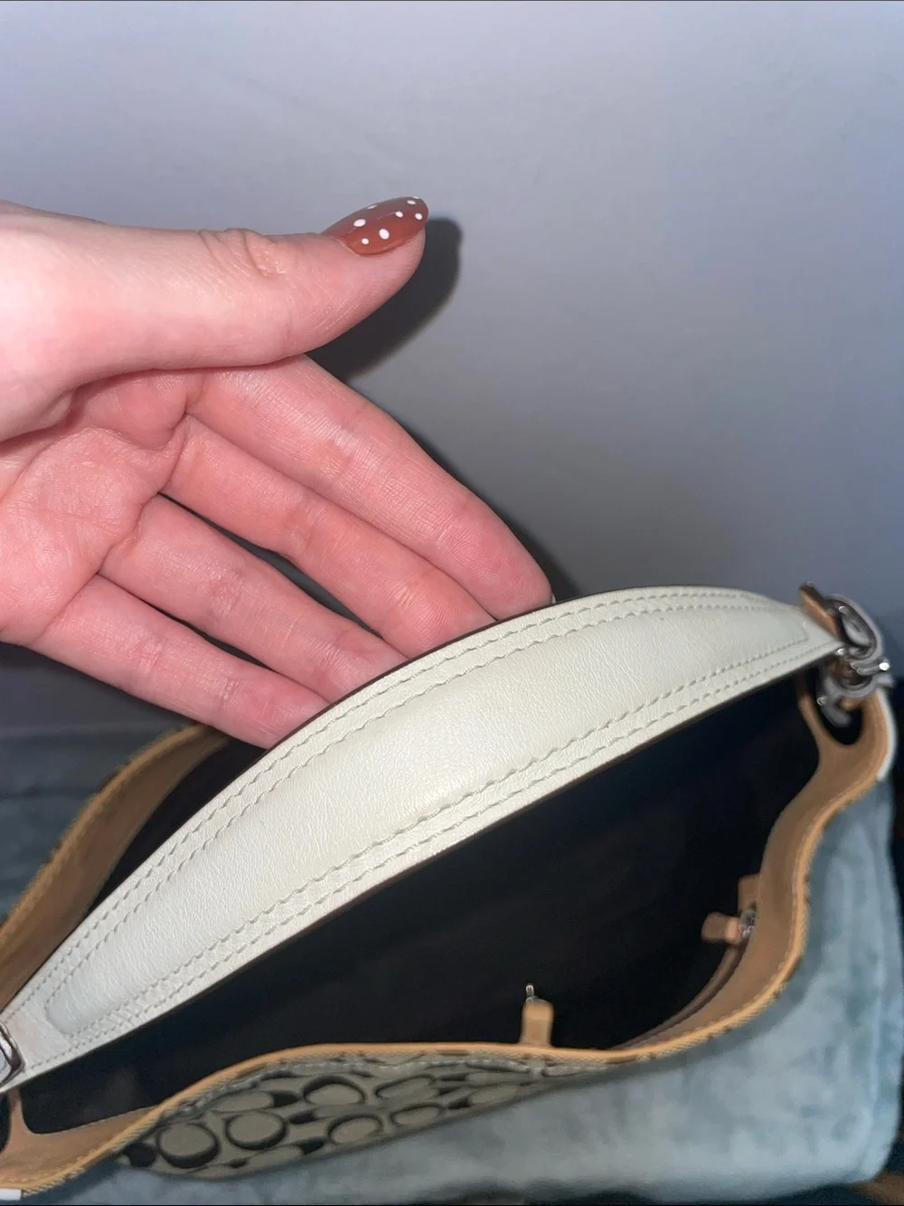 Vintage Coach Jacquard Shoulder Bag